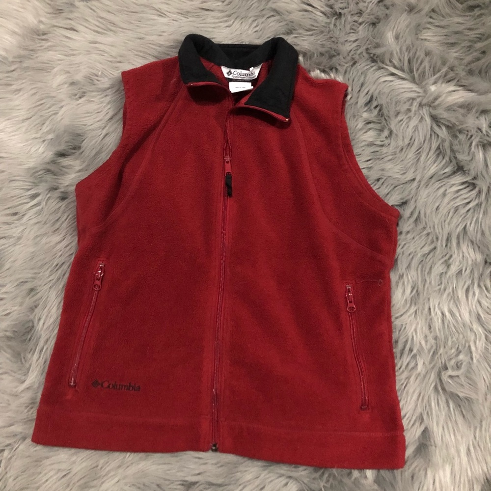 Columbia Full zip fleece vest with zipper pockets